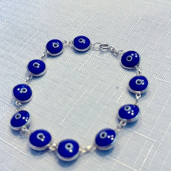 BRACELET STERLING 925 SILVER PLATED MARKED - Picture 2 of 5